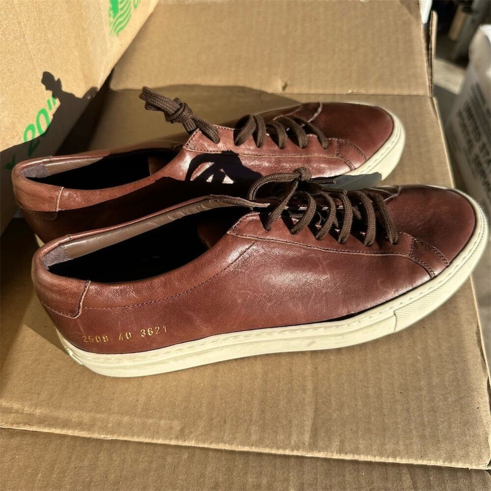 Common Projects Achilles Low Men's Sneakers Brown Low Top EU 40 US 7
